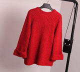 DANJEANER Autumn Winter Thick Knitting Pullovers Women Fashion Solid Casual Loose Sweaters Streetwear Jumper Knitwear Pull Femme