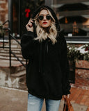 Winter Warm Casual Double Fuzzy 1/4 Zip Sweatshirt Faux Fleece Pocket Long Sleeve Oversize Sherpa Pullover Hoodies Coat Outwear