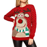 christmas sweater Women Christmas Deer Warm Knitted Long Sleeve Sweater Jumper Top Blouse winter coat women Free Shipping