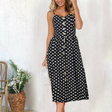 2019 Sexy Backless Floral Print Beach Summer Sexy Dress Casual Strap Button V Neck Red White Black Midi Dresses Sundress Female