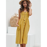 2019 Sexy Backless Floral Print Beach Summer Sexy Dress Casual Strap Button V Neck Red White Black Midi Dresses Sundress Female