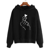 Oulylan Women Hoodies Casual Print Solid Loose Drawstring Sweatshirt Ladies Long Sleeve Hooded Autumn Female Pullover