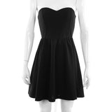 YYXZ Summer Fashion Sexy Contrast Color Backless Lace-up Sleeveless SML Woman Casual A-line Dress Lady Strapless Mini Dress