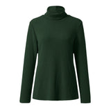 Womail Women's Knitted Sweater Autumn High Neck Turtleneck Female Solid Long Sleeves Jumper Top Pullover Sweater Korean Knit top