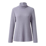Womail Women's Knitted Sweater Autumn High Neck Turtleneck Female Solid Long Sleeves Jumper Top Pullover Sweater Korean Knit top