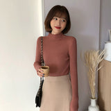 New Ruffled Turtleneck Sweater Women 2019 Autumn Winter Fashion Sweater High Elastic Slim Knit Pullover Female Jumper Pull Femme