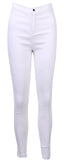 New Fashion Womens Ladies Pencil Stretch Casual Look Denim Skinny Pants High Waist Trousers