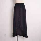 Style Maxi Solid Ruffles Long Skirts Women Summer 2020 Casual Skirts Fashion Waist Sexy Split Size Cool Loose Plus High New Skir
