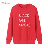 BLACK GIRL MAGIC Sweatshirt Casual Hoodie 2018 Winter Autumn Women Lasdies Pullover Fleece Warm Loose Streetwear Brand Clothing