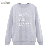 BLACK GIRL MAGIC Sweatshirt Casual Hoodie 2018 Winter Autumn Women Lasdies Pullover Fleece Warm Loose Streetwear Brand Clothing