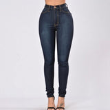 Women Grinding White Elastic Skinny Stretch Jeans Plus Size 3XL High Waist Jeans Washed Casual Denim Pencil Pants Women Jeans