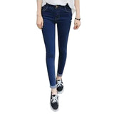 Women Girls High Waist Denim Jeans Trousers Slim Skinny Pencil Pants plus size XS-XXXL Hot